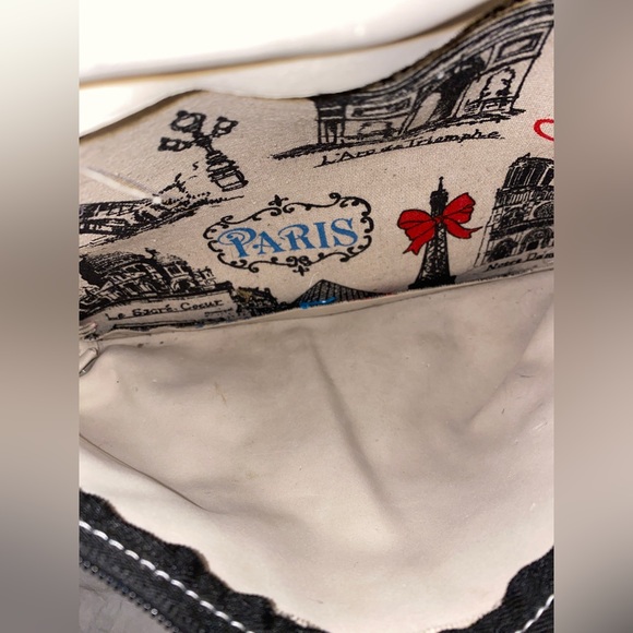 Handmade Paris Eiffel Tower French Romance Vintage Backpack With Keychain - Picture 4 of 8